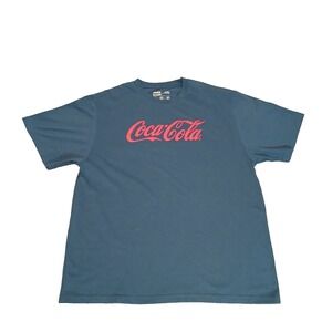 Coca-Cola T-Shirt Unisex Size XXL Blue Graphic Logo Short Sleeve Casual